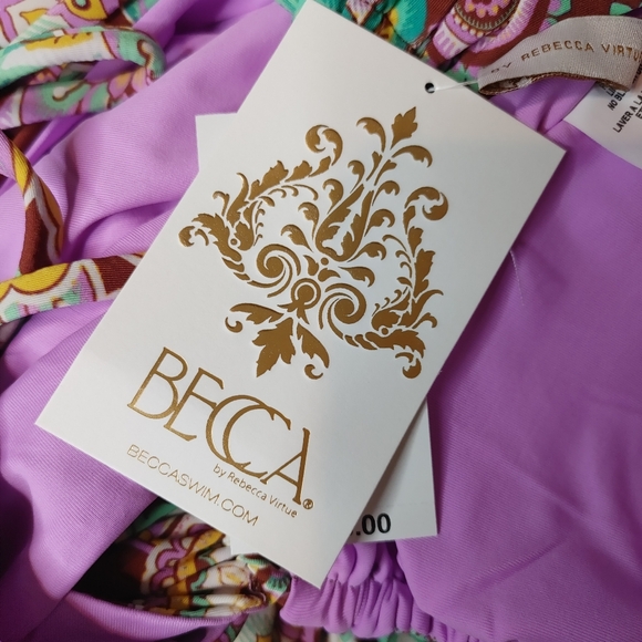 BECCA BY REBECCA VIRTUE GROOVY CANDICE MULTI-WAY ONE PIECE SWIMSUIT L - Picture 11 of 12